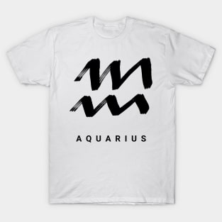 KIROVAIR ASTROLOGICAL SIGNS AQUARIUS #astrology #kirovair #symbol #minimalism #horoscope #waterman #home #decor T-Shirt